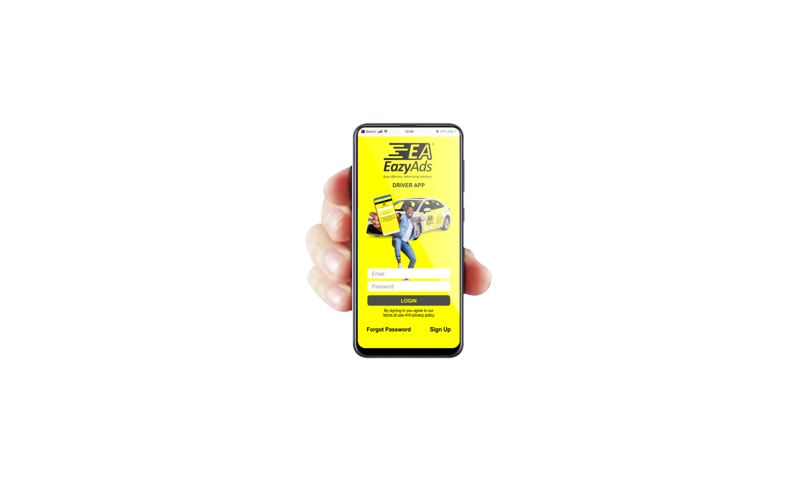 EAZY ADS DRIVER APP HAND EAZY ADS DRIVER APP HAND
